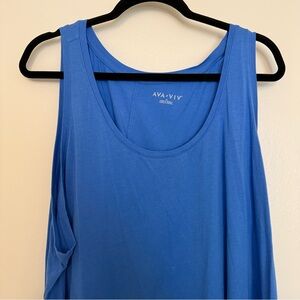AVA & VIV BLUE TANK TOP, SZ 3X, NWOT